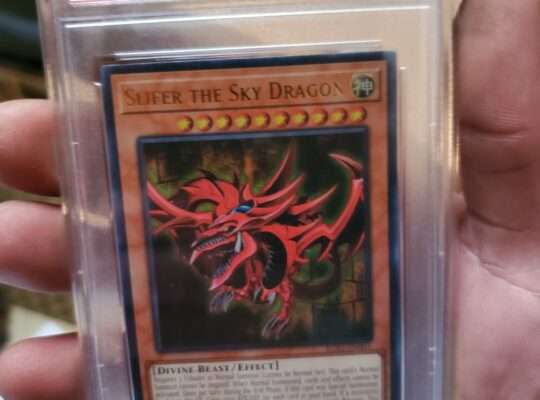psa 9 slither the sky dragon yugioh card