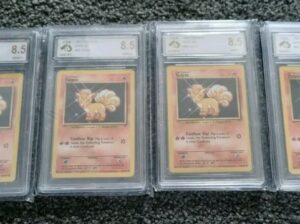 4x card lot of Original 1999 1st edition/base set vulpix pokemon cards all grades 8.5