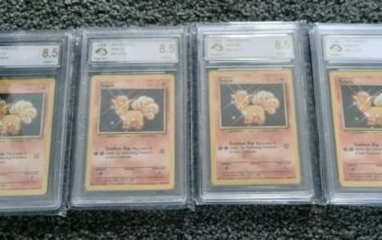 4x card lot of Original 1999 1st edition/base set vulpix pokemon cards all grades 8.5