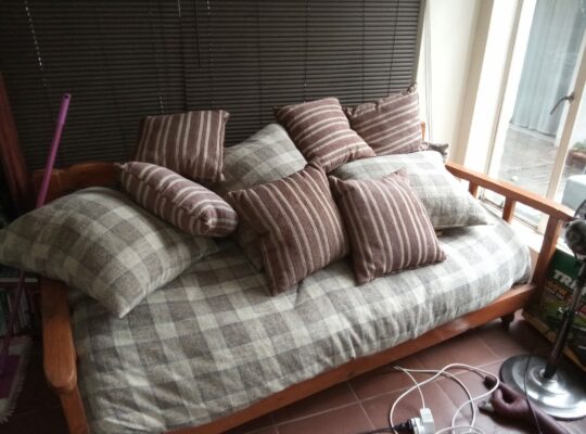Wooden bench 4 seater