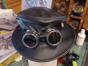 Super cool leather Steam Punk hat