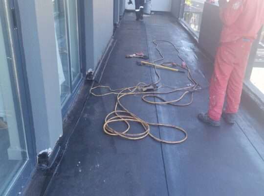 Waterproofing torch-on and rubberizing