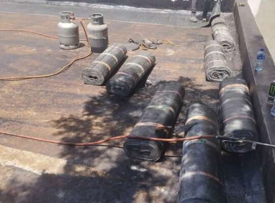 Waterproofing torch-on and rubberizing