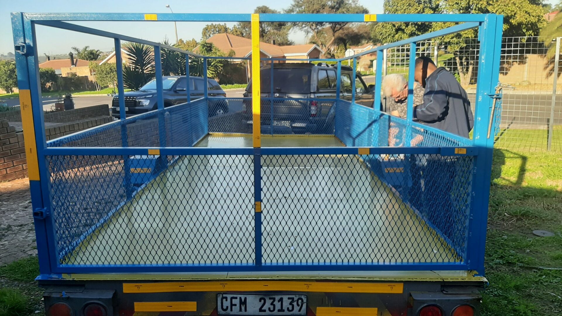 blue 5mx2m trailer with sides Price Neg