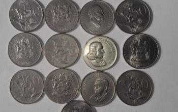 Old South african 50c pieces