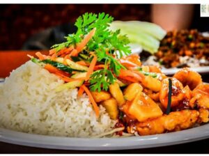 caramel chicken and rice