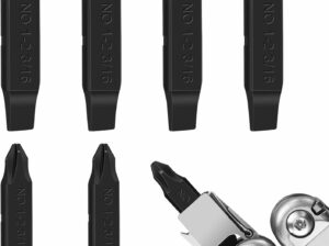 6 Pack Replacement Two-Sided Screwdriver Bits for Leatherman Multi-Tool – #1 & #2 Phillips + 3/16 Flat Head – Perfect Fit for Leatherman Multi-Tools – Add or Replace Your Existing Bits