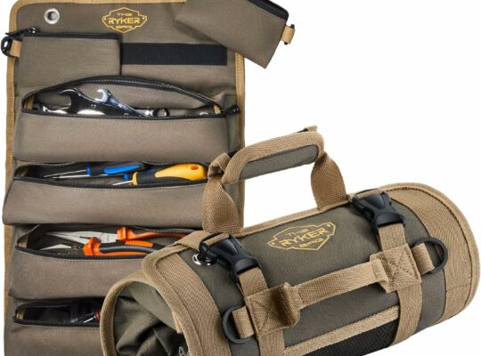 The Ryker Bag Tool Organizer Bag Tool Roll Up Bag w/Detachable Pockets. Gifts for Him Roll Up Tool Bag Organizer for Mechanic Tool Bag Small Car Portable Tool Bag Roll Up Tool Roll Bag Organizer
