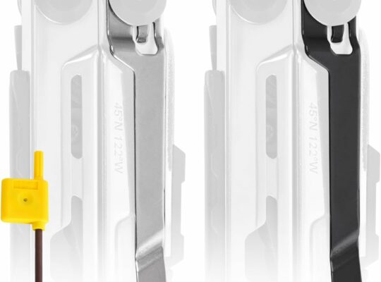 [2-Pack] Stainless Steel Pocket Clip – Perfect Fit For Leatherman Signal Multi-Tool – 1 Black + 1 Silver/Metal – Add Or Replace Broken Belt Clip in Seconds – Screwdriver Included For Easy Installation