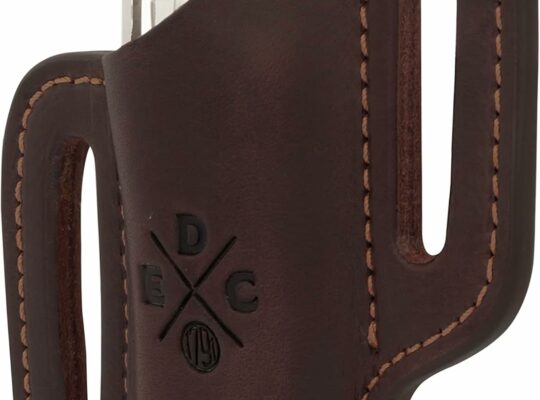 Multitool Sheath, Leather Case Pouch for Belts – Compatible with Full Size Leatherman, Gerber, SOG and Similar Sized Multitools – Canted, Easy Slide, Burgandy