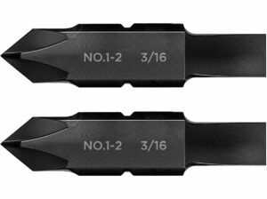Galvanox #1-#2 Phillips & 3/16″ Flat Replacement Double-Ended Flat Bits for Leatherman Multi-tools (4 Pack)