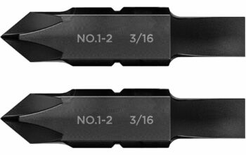 Galvanox #1-#2 Phillips & 3/16″ Flat Replacement Double-Ended Flat Bits for Leatherman Multi-tools (4 Pack)