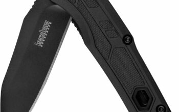 Kershaw Appa Folding Tactical Pocket Knife, SpeedSafe Opening, 2.75 inch Black Blade and Handle, Small, Lightweight Every Day Carry