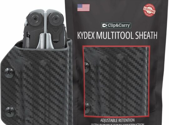 Clip & Carry Kydex Multitool Sheath for LEATHERMAN SURGE – Made in USA (Multi-tool not included) EDC Multi Tool Sheath Holder Holster Cover