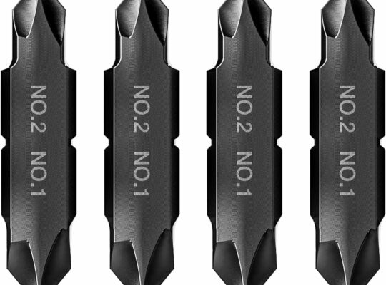 Galvanox #1 & #2 Phillips Replacement Double-Ended Flat Bits for Leatherman Multi-tools (4 Pack)