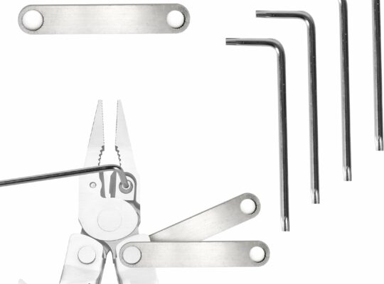Wrench Set, Includes 2 Stainless Steel Knurled Nut Wrenches, 2 S2 Steel T10 and 2 S2 Steel T8 Wrenches, Compatible with Leatherman Accessories and Multitools
