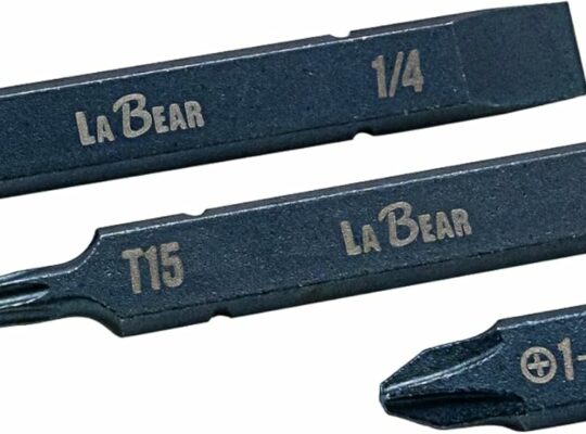 3pcs Replacement Two-Sided Screwdriver Bit For Leatherman MultiTool Accessories- Long Phillips #2 and 1/4″ Screwdriver Long Torx #15 and Hex 7/64″ Short Phillips #1-2 and 3/16″