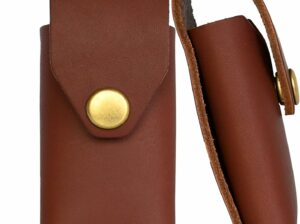 Leather Multitool Sheath Compatible with Leatherman Wave and Wave Plus, Ultra Durable Full Grain Leather Tool Holder, Multi Tool Holster for Belt, Solid Brass Rivets – Belt Accessories for Men – Brown