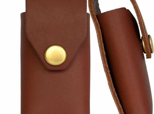 Leather Multitool Sheath Compatible with Leatherman Wave and Wave Plus, Ultra Durable Full Grain Leather Tool Holder, Multi Tool Holster for Belt, Solid Brass Rivets – Belt Accessories for Men – Brown
