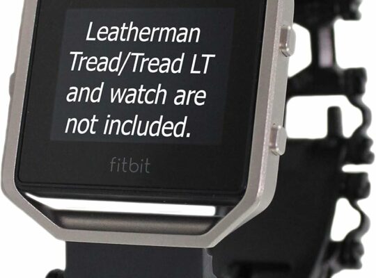 watch adapter compatible with LEATHERMAN TREAD and compatible with FITBIT BLAZE, Versa and Versa 2 – BTT adapter (TREAD, Stainless Steel)