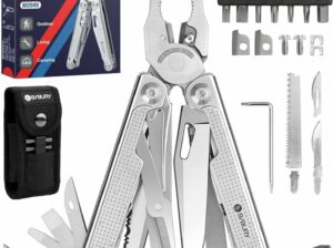 BIBURY Multitools Pliers Pro BI2049, Multi Tool Foldable Pliers with Large Saw Blade, Wire Cutters, Upgraded Multi Tool w/Scissors and Screwdirver Set, Multitool for Outdoor Hunting Survival Camping