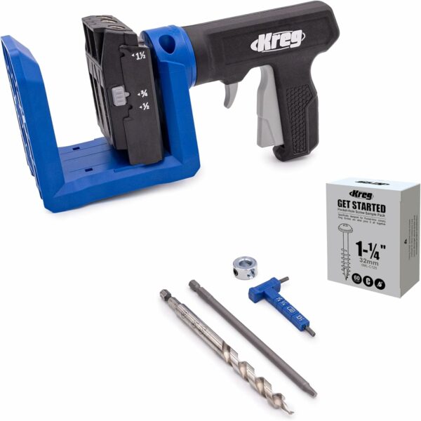Kreg Pocket-Hole Jig – KPHJ520PRO2 – New Model – Premium Carpentry & Woodworking Tool – For Materials 1/2-1 1/2 Inches Thick – Includes 60 Pocket-Hole Screws